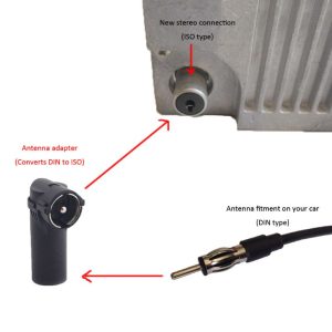 DIN na ISO adapter auto stereo konektor